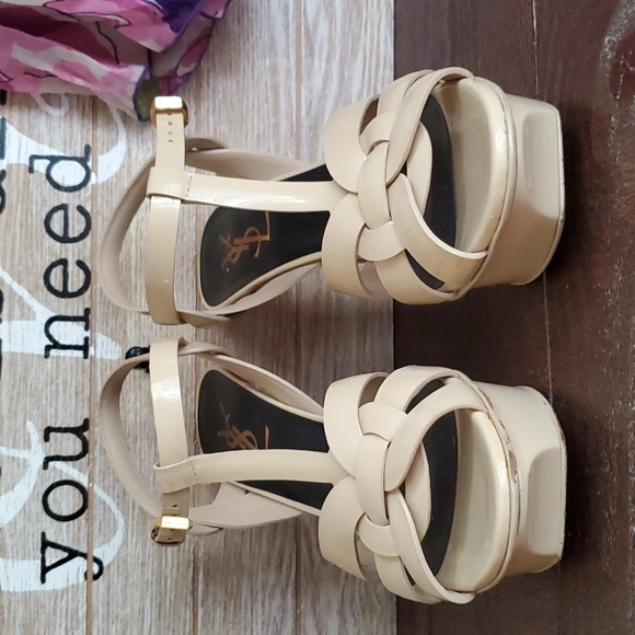 Tribute Platform Sandals In Smooth Leather - Picture 4 of 14